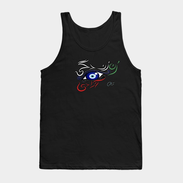 Woman Life Freedom, Zan zendegi azadi, evil eye Tank Top by The Free Nightingale